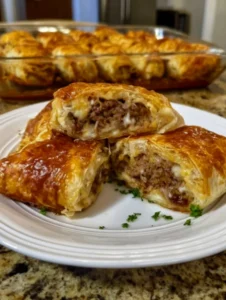 Crispy Beef Stuffed Puff Rolls Recipe