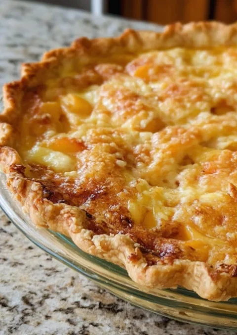 Custard Peach Pie