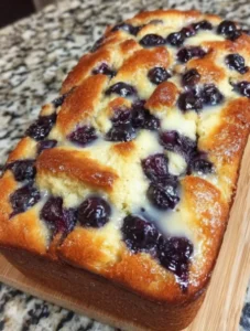 Easy Lemon Blueberry Bread Loaf