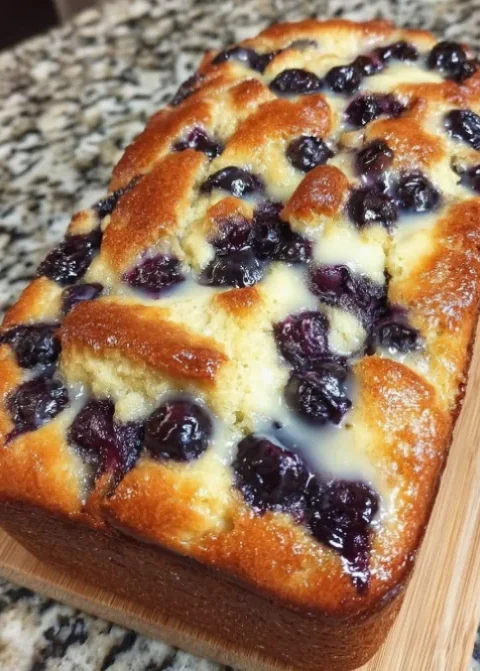 Easy Lemon Blueberry Bread Loaf