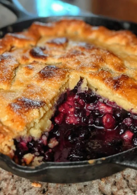 Iron Skillet Blackberry Cobbler