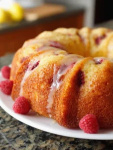 Lemon Raspberry Bundt Cake