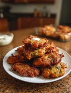 Okra and Green Tomato Fritters
