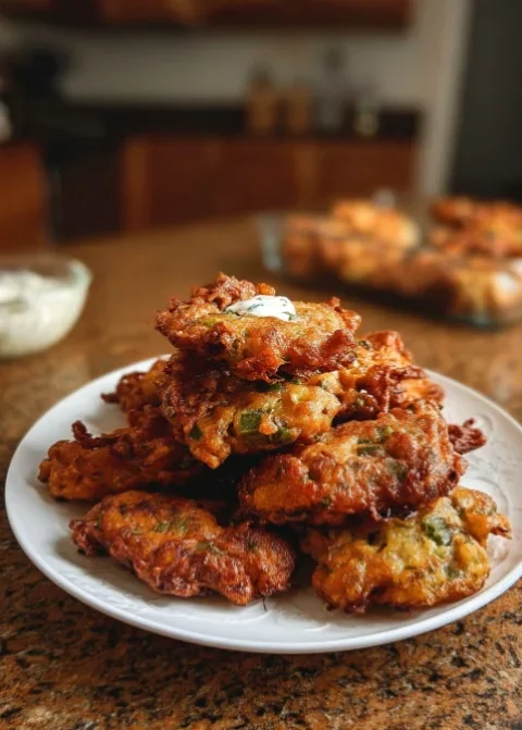 Okra and Green Tomato Fritters