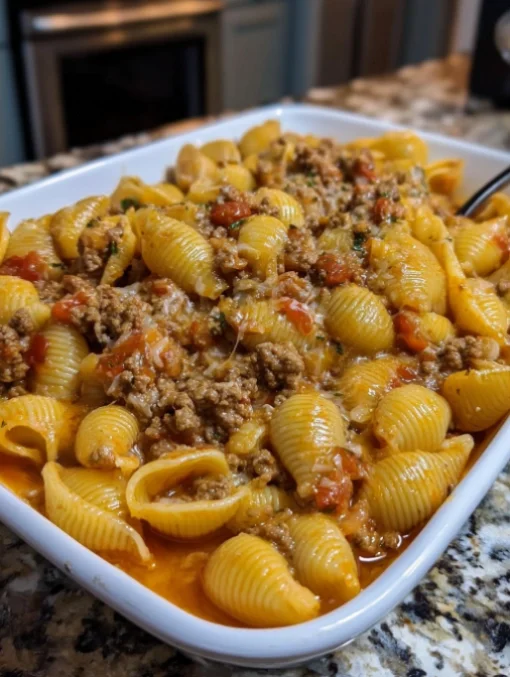 Pasta Shells with Ground Beef