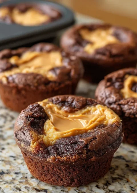 Peanut Butter Stuffed Brookies
