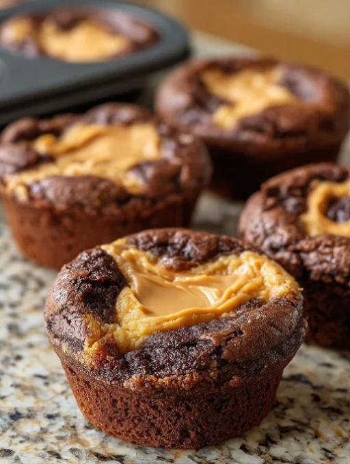 Peanut Butter Stuffed Brookies