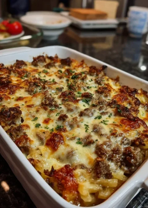Philly Cheesesteak Casserole