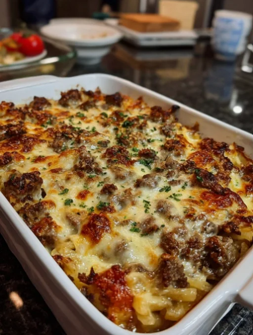 Philly Cheesesteak Casserole