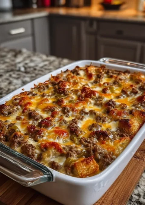 Philly Cheesesteak Casserole