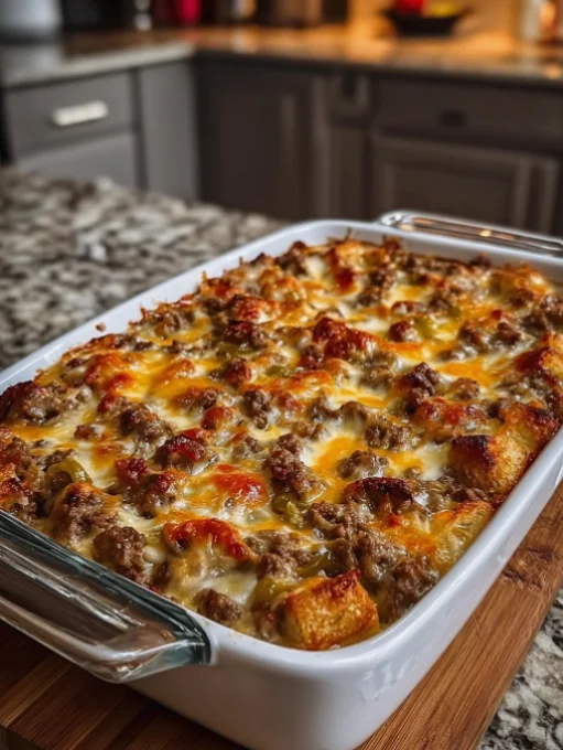 Philly Cheesesteak Casserole