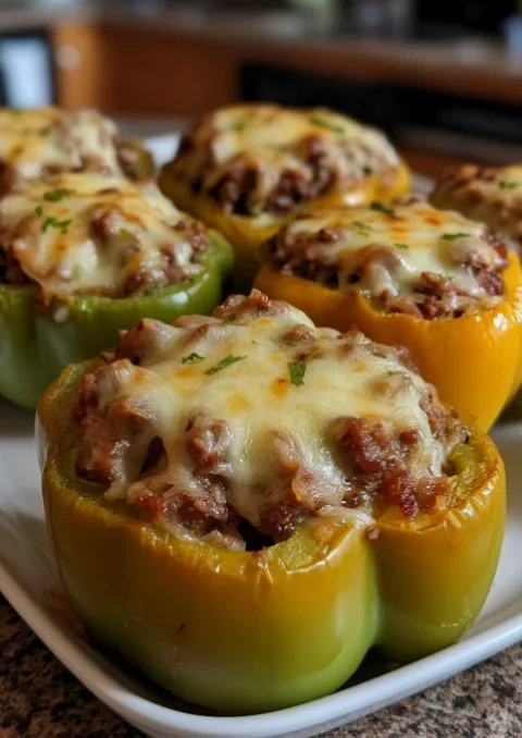 Philly Cheesesteak Stuffed Peppers