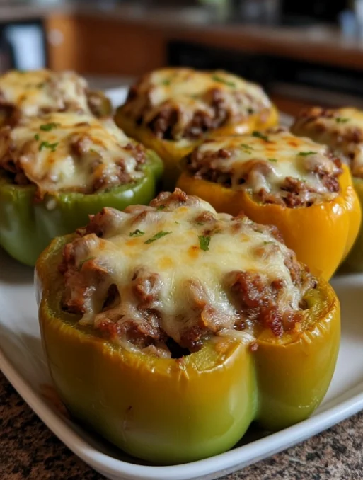 Philly Cheesesteak Stuffed Peppers