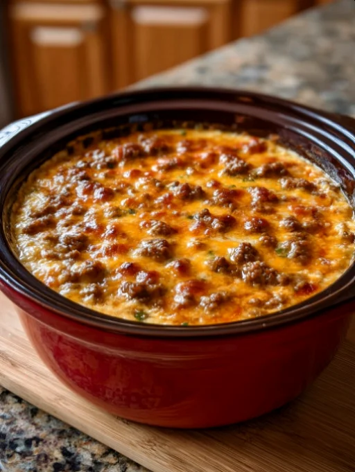 Slow Cooker 3-Ingredient Sausage Cheese Dip