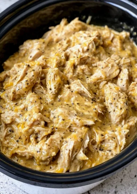 Slow Cooker 4-Ingredient Amish Farmhouse Chicken