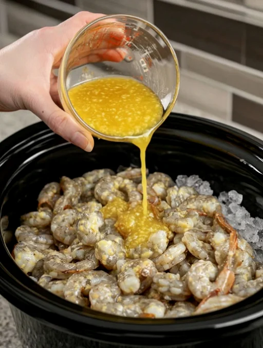 Slow Cooker 4-Ingredient Garlic Butter Shrimp