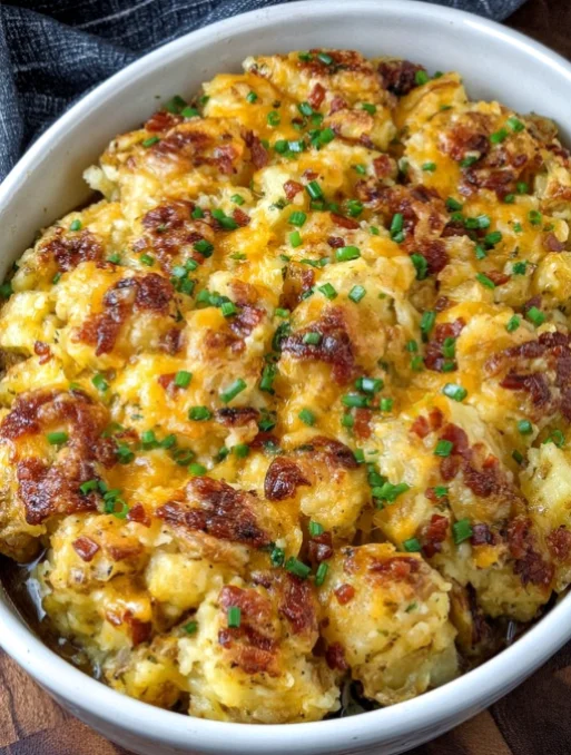 Slow Cooker 4-Ingredient Smashed Potato Bake