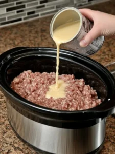 Slow Cooker 5-Ingredient Poor Man Stroganoff