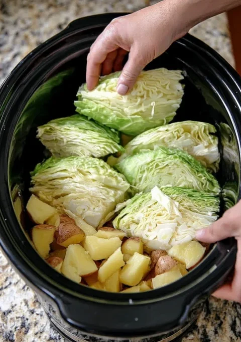 Slow Cooker Amish Cabbage and Potatoes