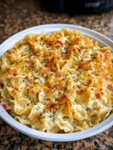 Slow Cooker Amish Pepper Jack Noodle Bake