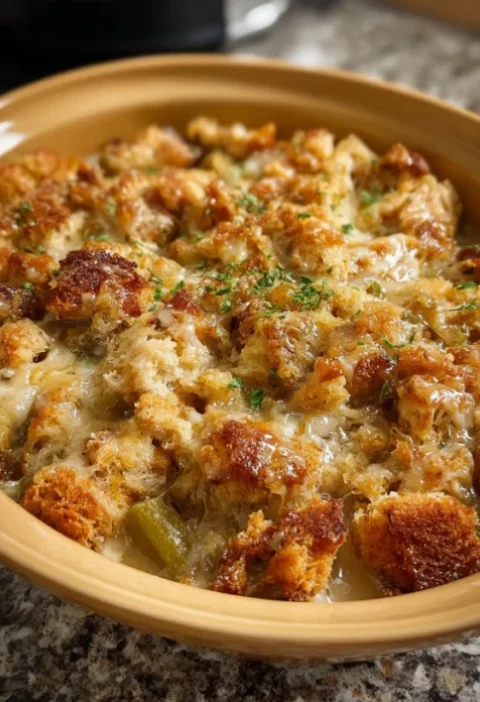 slow cooker chicken and stuffing
