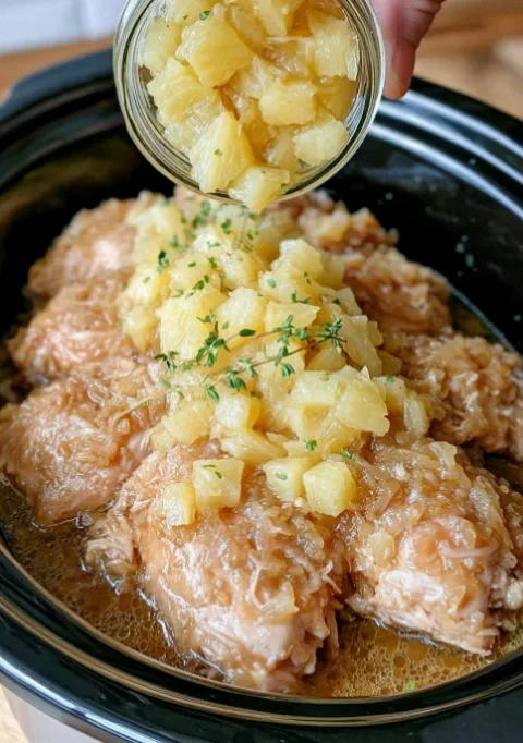 slow cooker chicken with pineapple