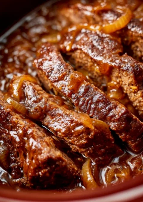 Slow Cooker Smothered Beef Roast