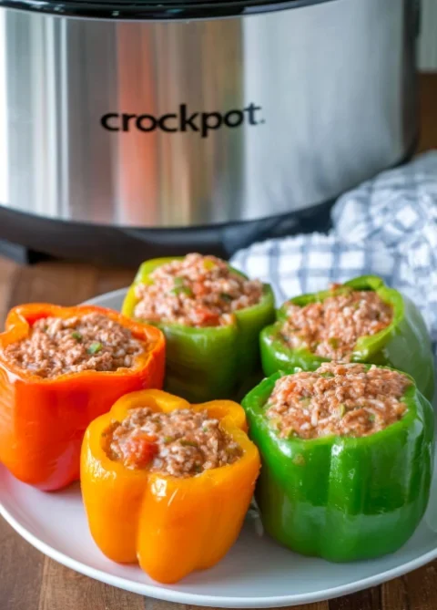 Slow Cooker Stuffed Peppers