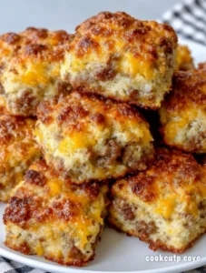 Southern 3-Ingredient Cheesy Sausage Squares