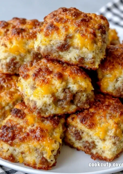 Southern 3-Ingredient Cheesy Sausage Squares