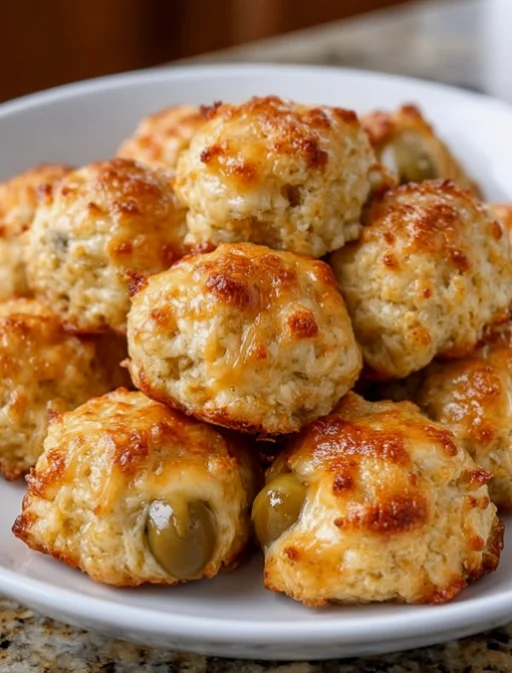 Southern 4-Ingredient Baked Olive Bites