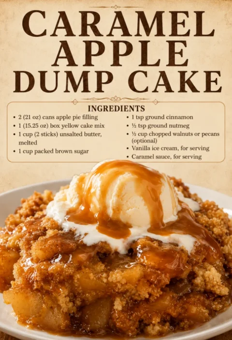 caramel apple dump cake