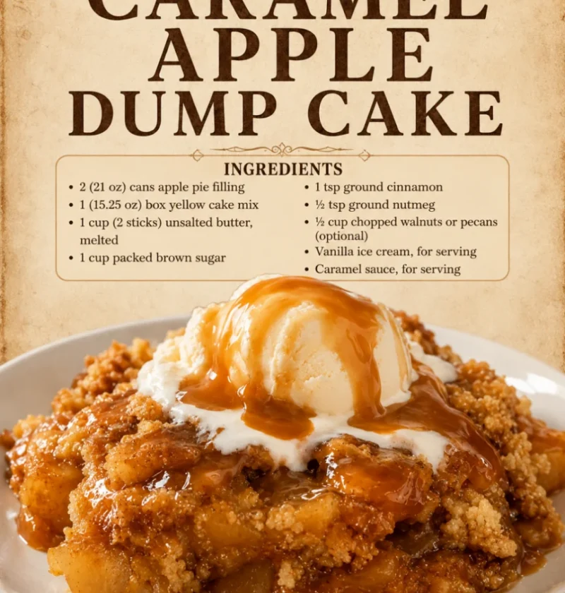caramel apple dump cake