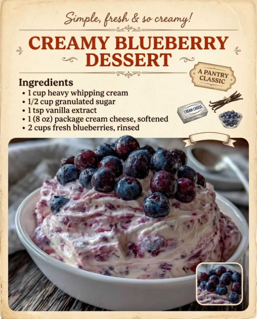 Easy Blueberry Fluff Salad