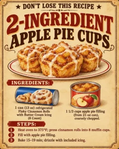 2-Ingredient Apple Pie Cups