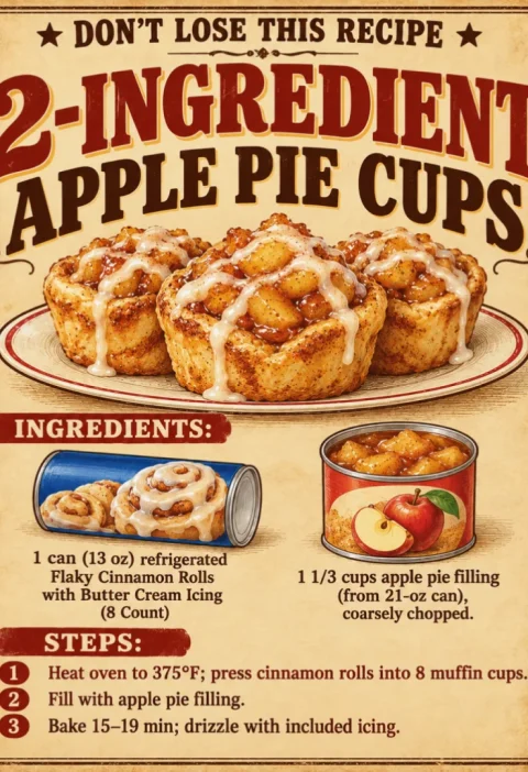 2-Ingredient Apple Pie Cups