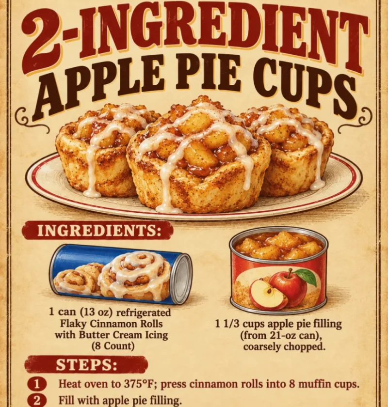 2-Ingredient Apple Pie Cups