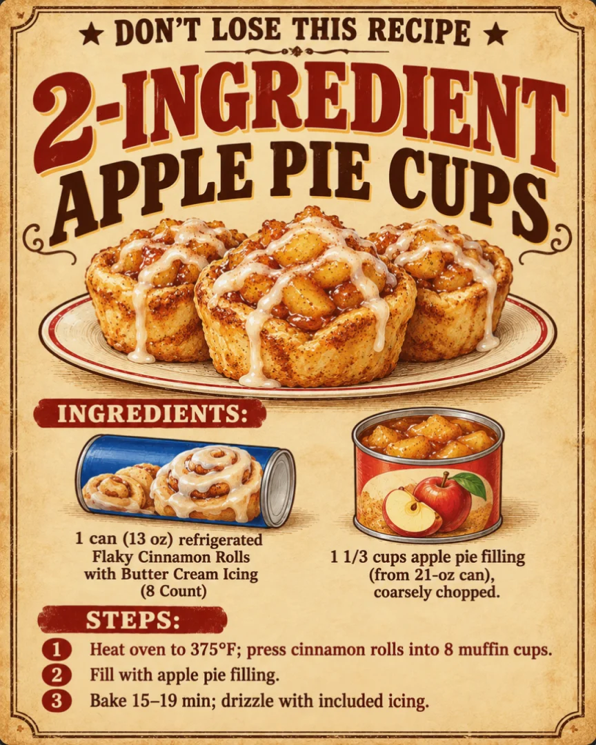 2-Ingredient Apple Pie Cups