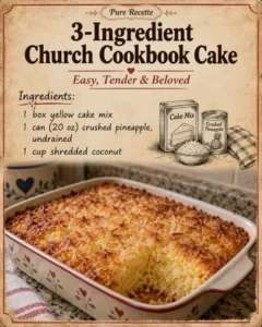 3-Ingredient Church Cookbook Cake