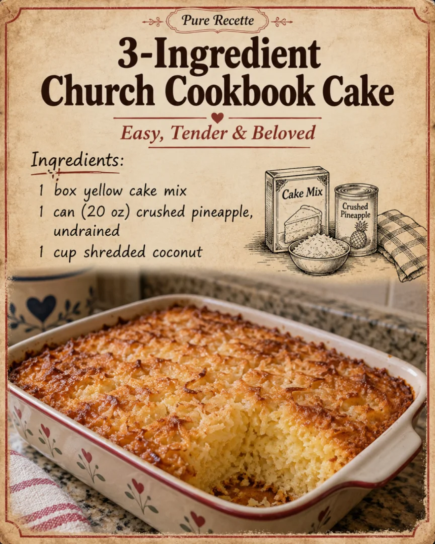 3-Ingredient Church Cookbook Cake