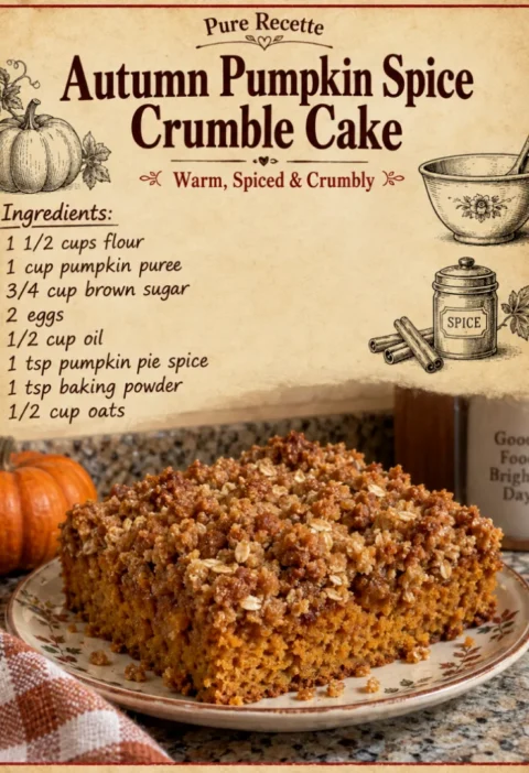 Autumn Pumpkin Spice Crumble Cake
