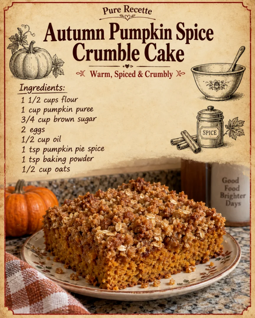 Autumn Pumpkin Spice Crumble Cake