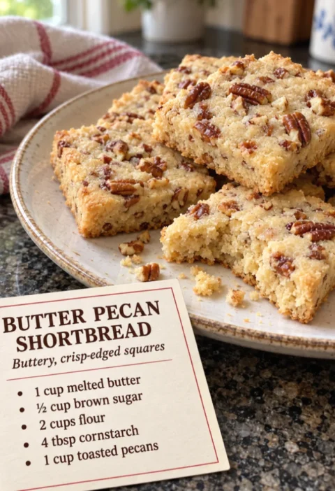 Butter Pecan Shortbread Cookies