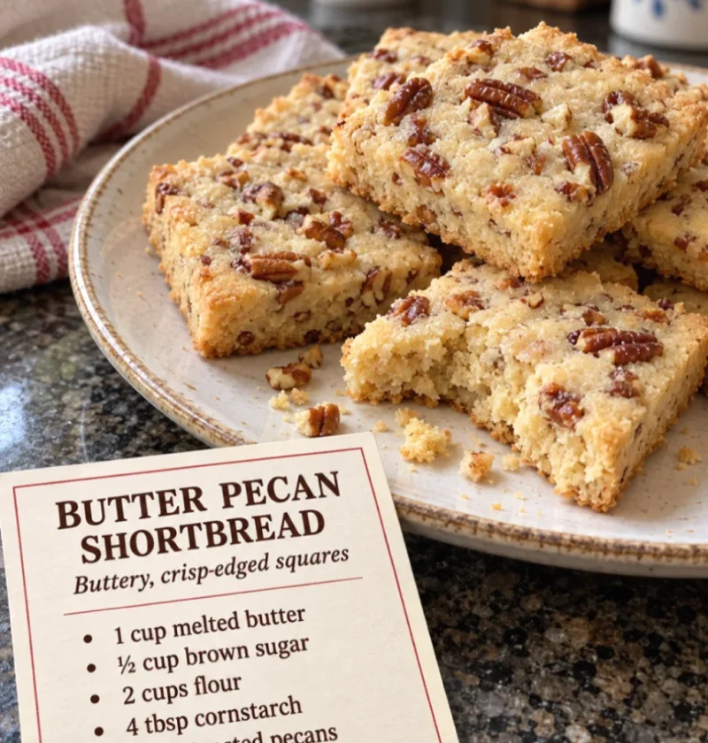 Butter Pecan Shortbread Cookies