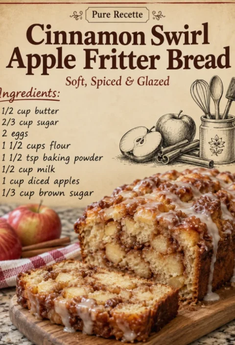 Cinnamon Swirl Apple Fritter Bread