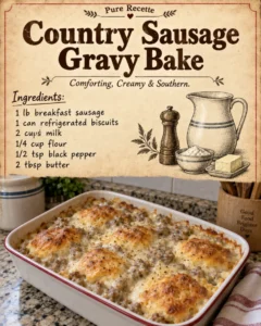 Country Sausage Gravy Bake