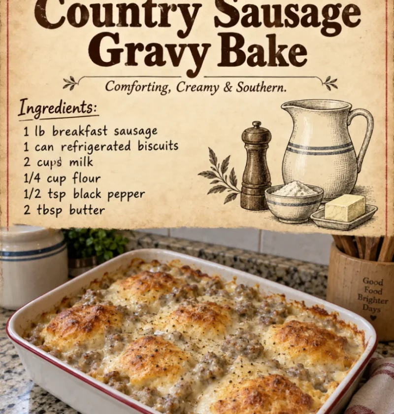 Country Sausage Gravy Bake