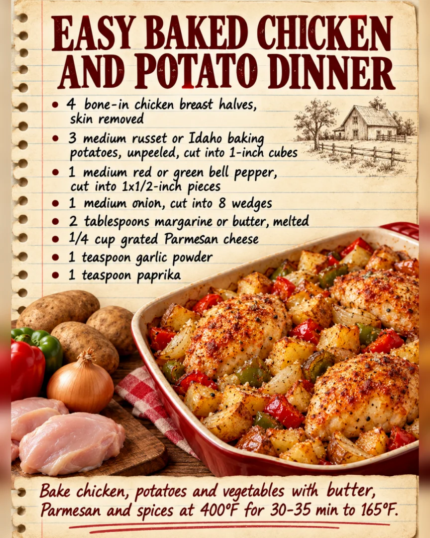 Easy Baked Chicken and Potato Dinner