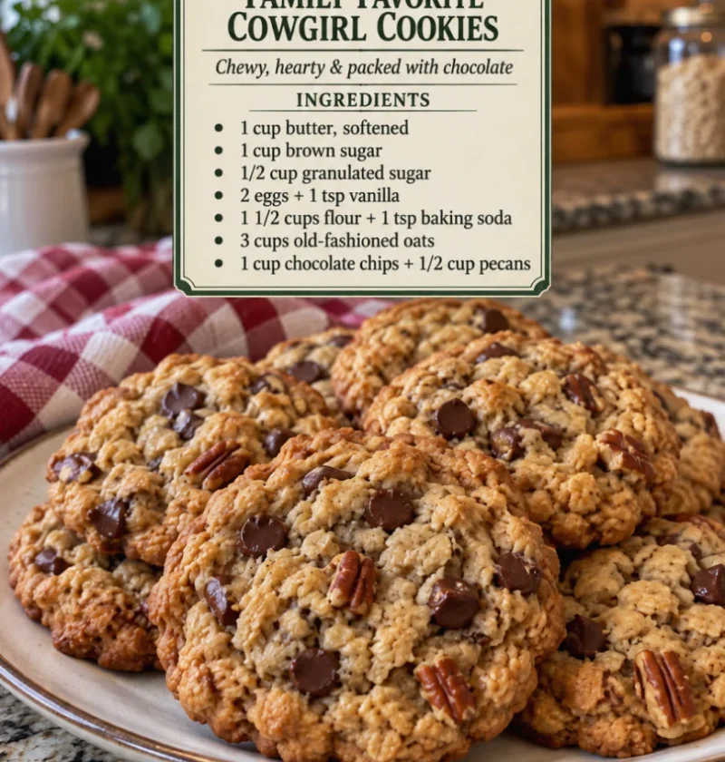 Family Favorite Homemade Cowgirl Cookies