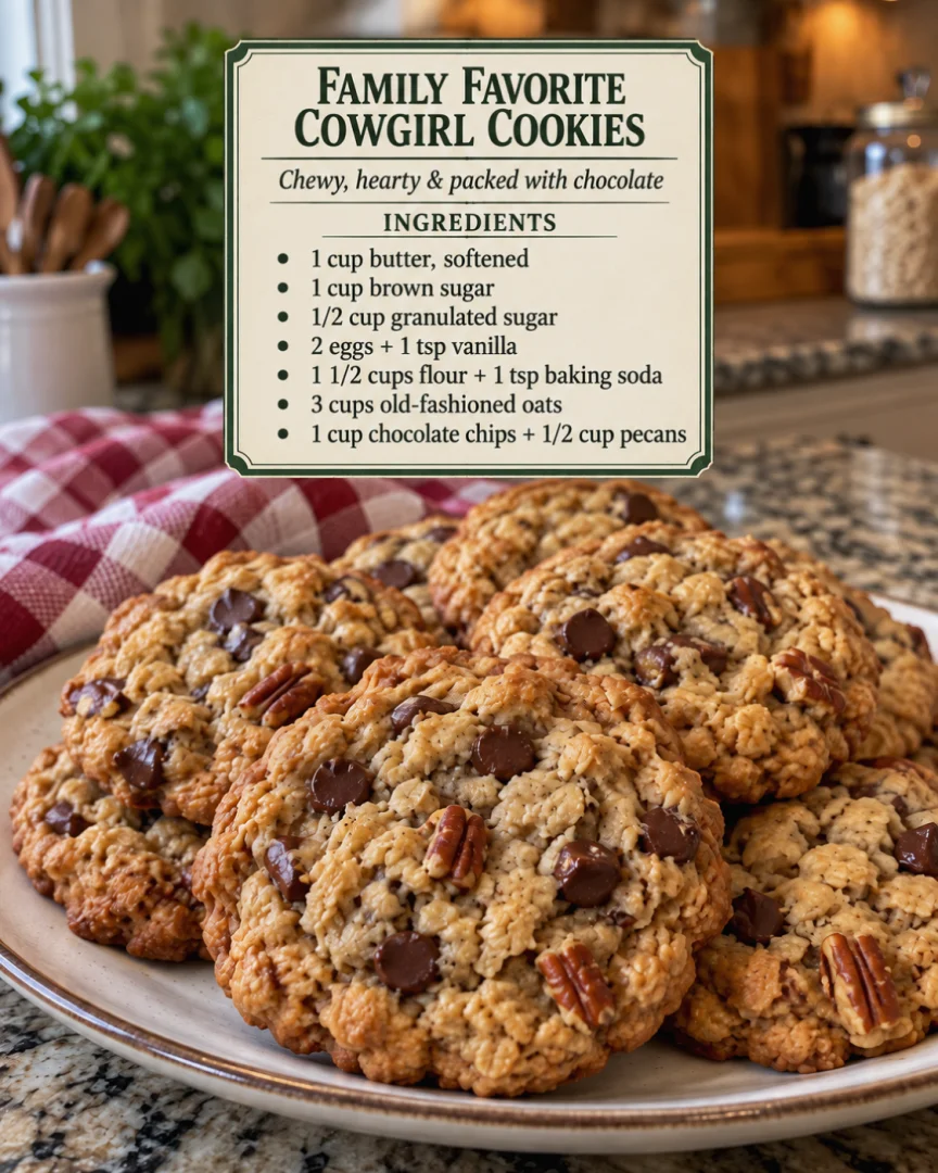 Family Favorite Homemade Cowgirl Cookies